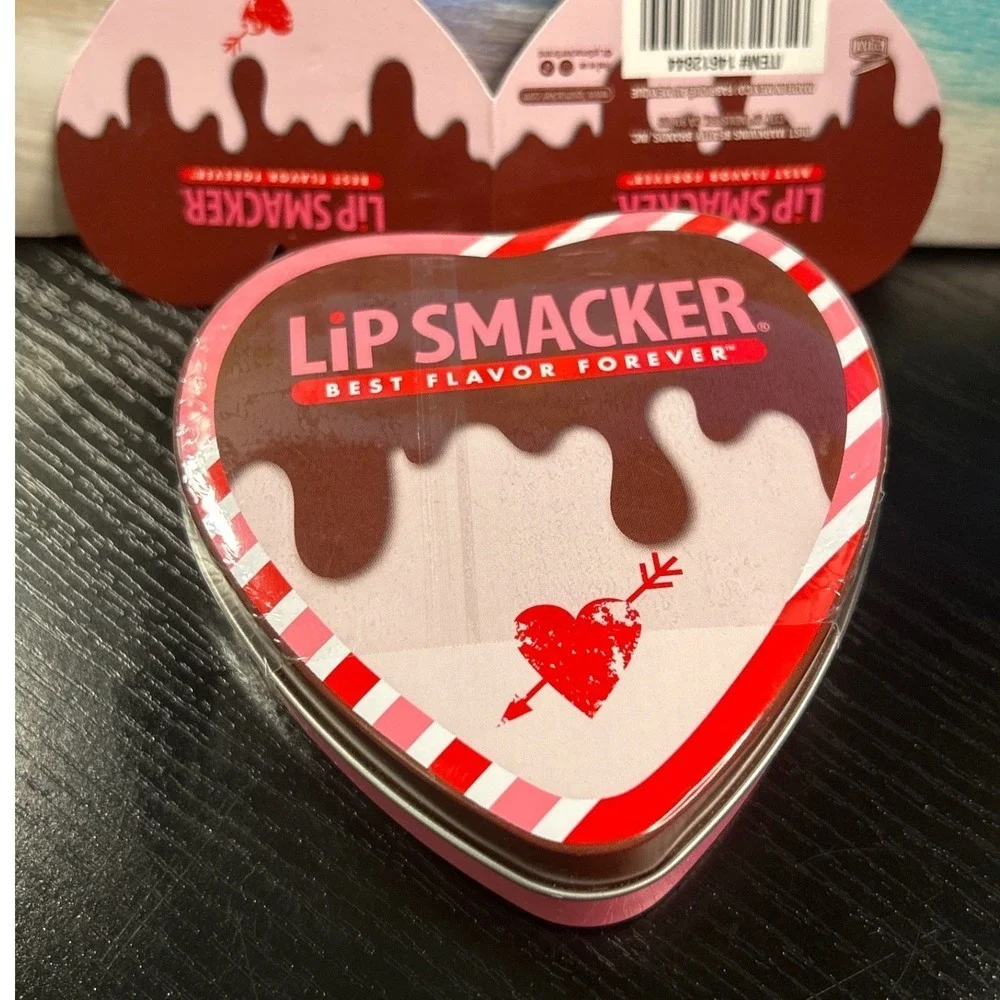 Lip Smacker Heart Tin Lip Balm Trio Coconut Caramel Chocolate 3 Piece Set NEW